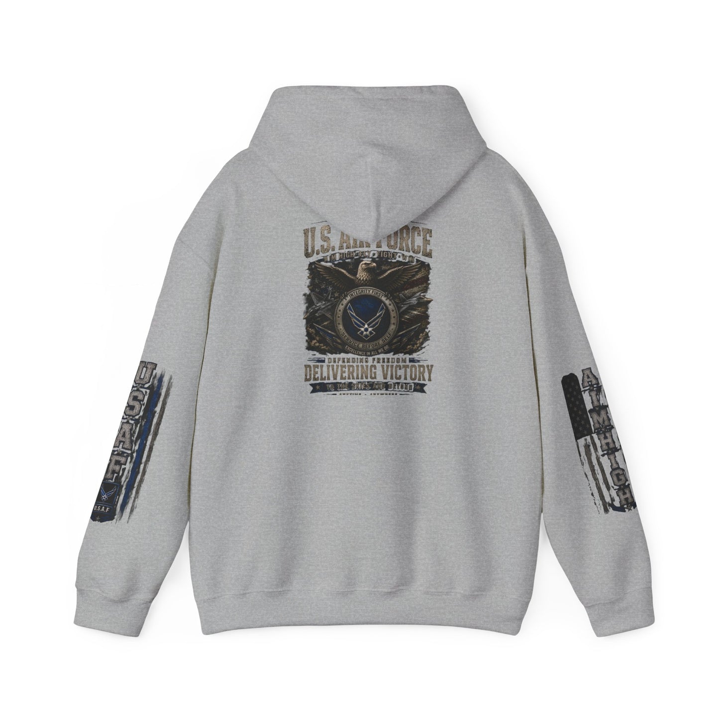 U.S. Air Force Vintage Logo Hoodie — Delivering Victory Military Pullover