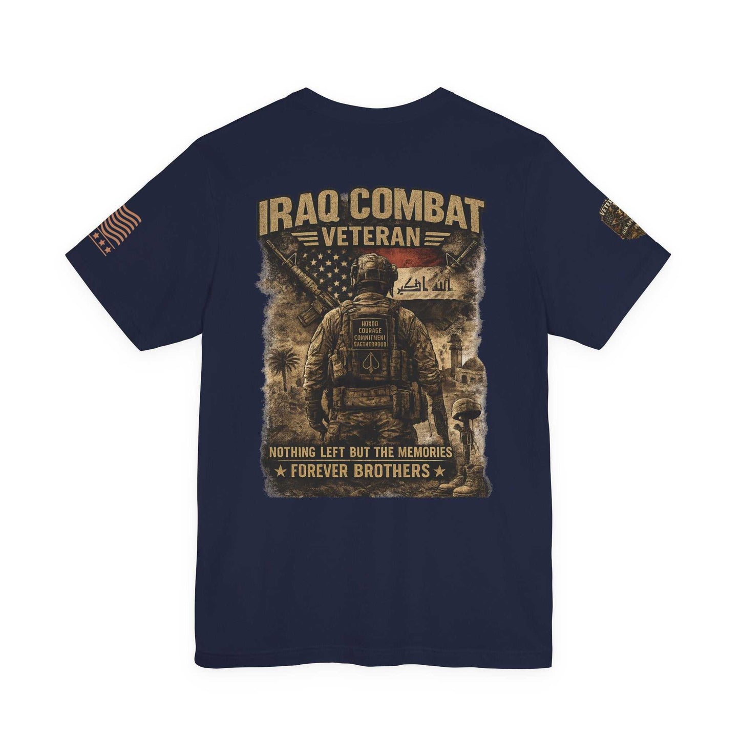 Iraq Combat Veteran T-Shirt – “Nothing Left But The Memories” Military Tribute Tee