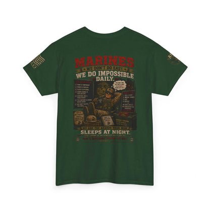 Marines Vintage Graphic Tee – 'Marines We Do Impossible' Military Shirt