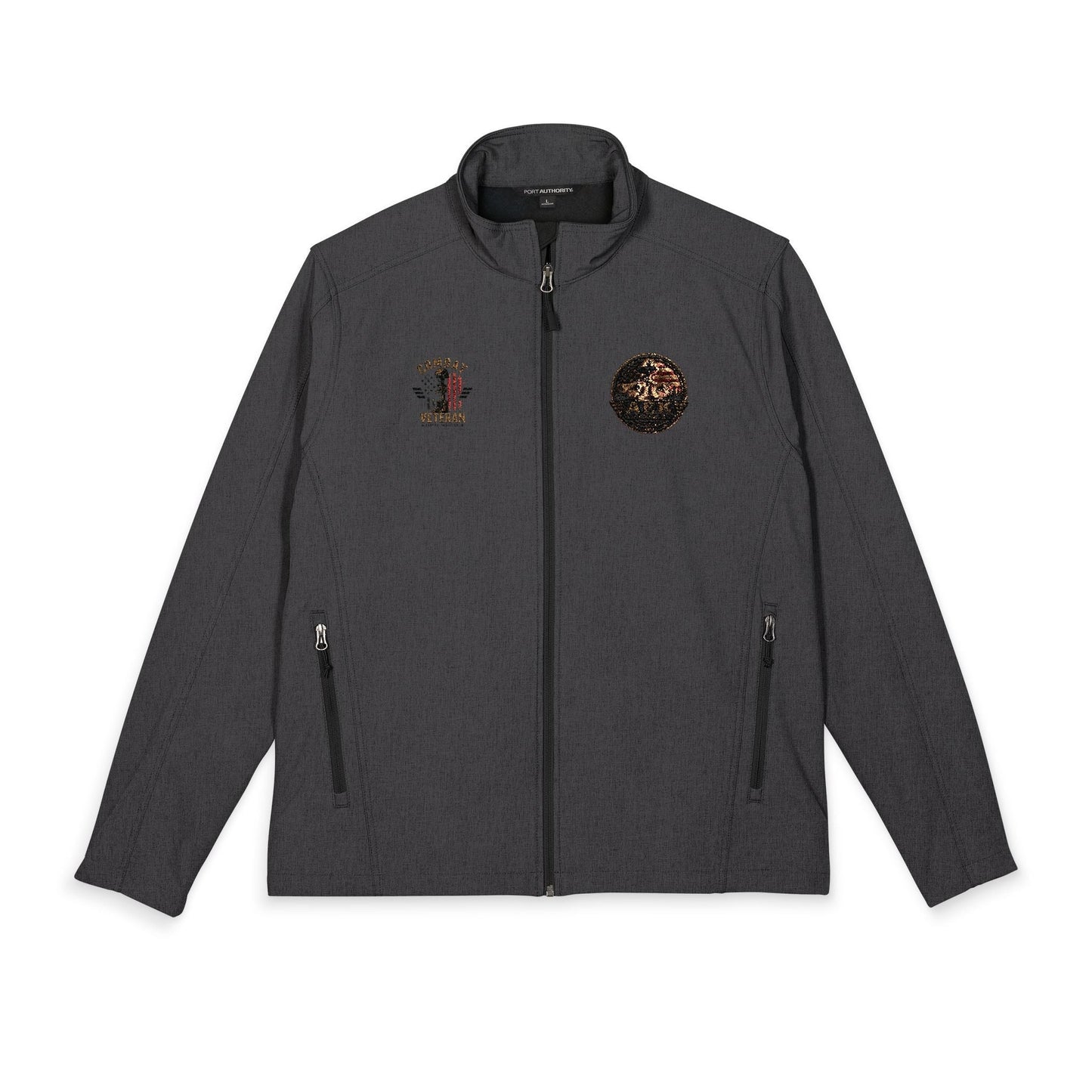 Embroidered Men's Soft Shell Jacket – Classic Port Authority Windbreaker, Durable Outdoor Layer