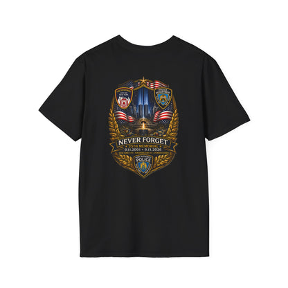 Patriots Day T-Shirt — Small Chest Flag Logo Tee for Memorial & Patriot Celebrations