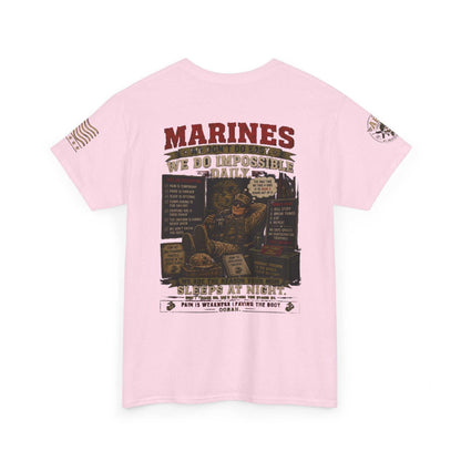 Marines Vintage Graphic Tee – 'Marines We Do Impossible' Military Shirt