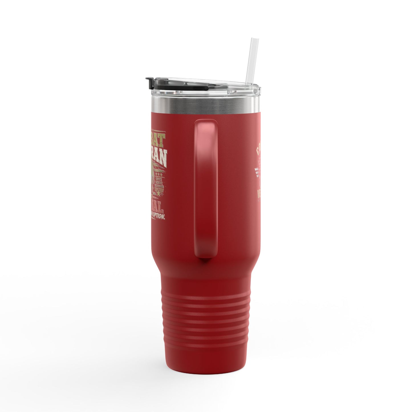 Travel Mug — "Combat Veteran: Because Normal Was Never an Option" 40oz Insulated Tumbler