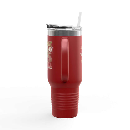 Travel Mug — "Combat Veteran: Because Normal Was Never an Option" 40oz Insulated Tumbler