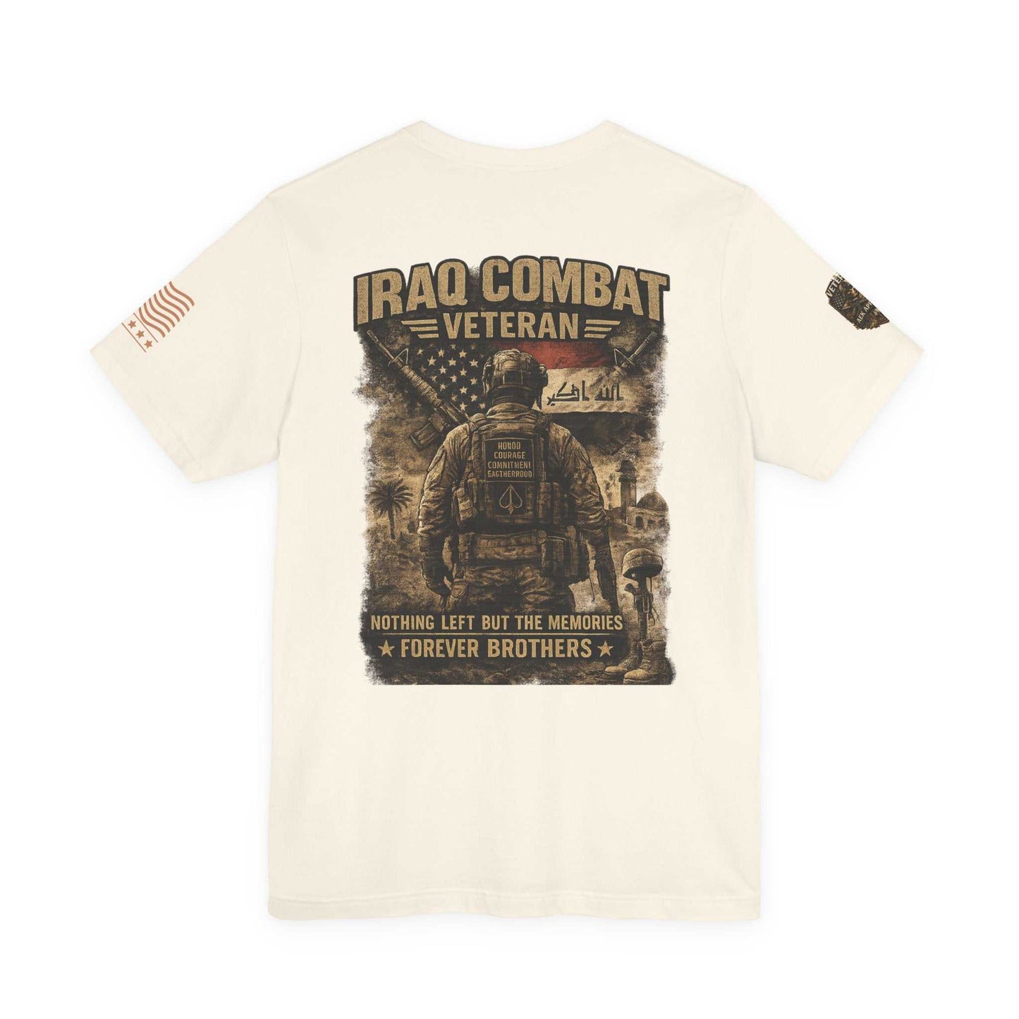 Iraq Combat Veteran T-Shirt – “Nothing Left But The Memories” Military Tribute Tee