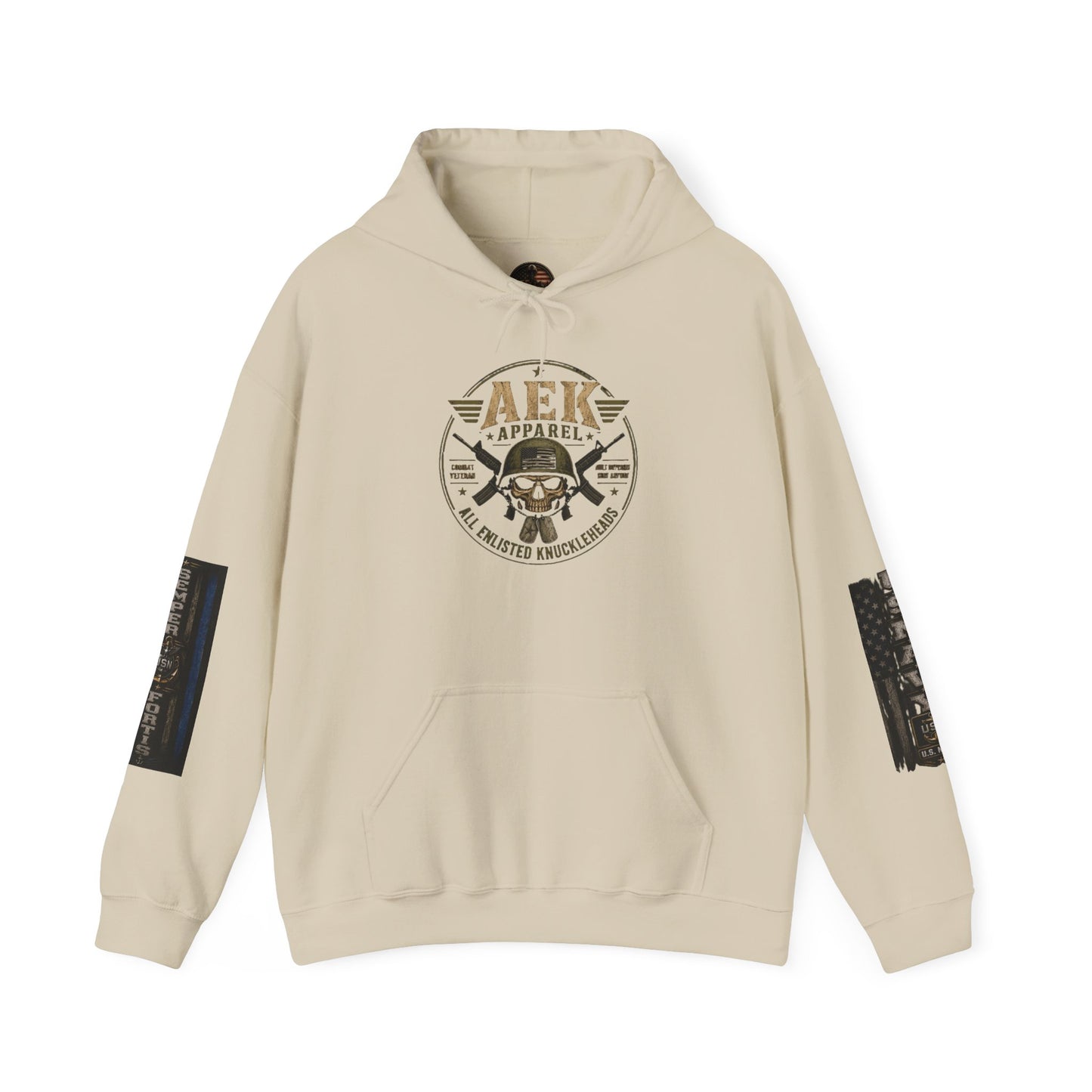U.S. Navy Hoodie - Protecting Our Seas Sweatshirt (AEK Skull Design)