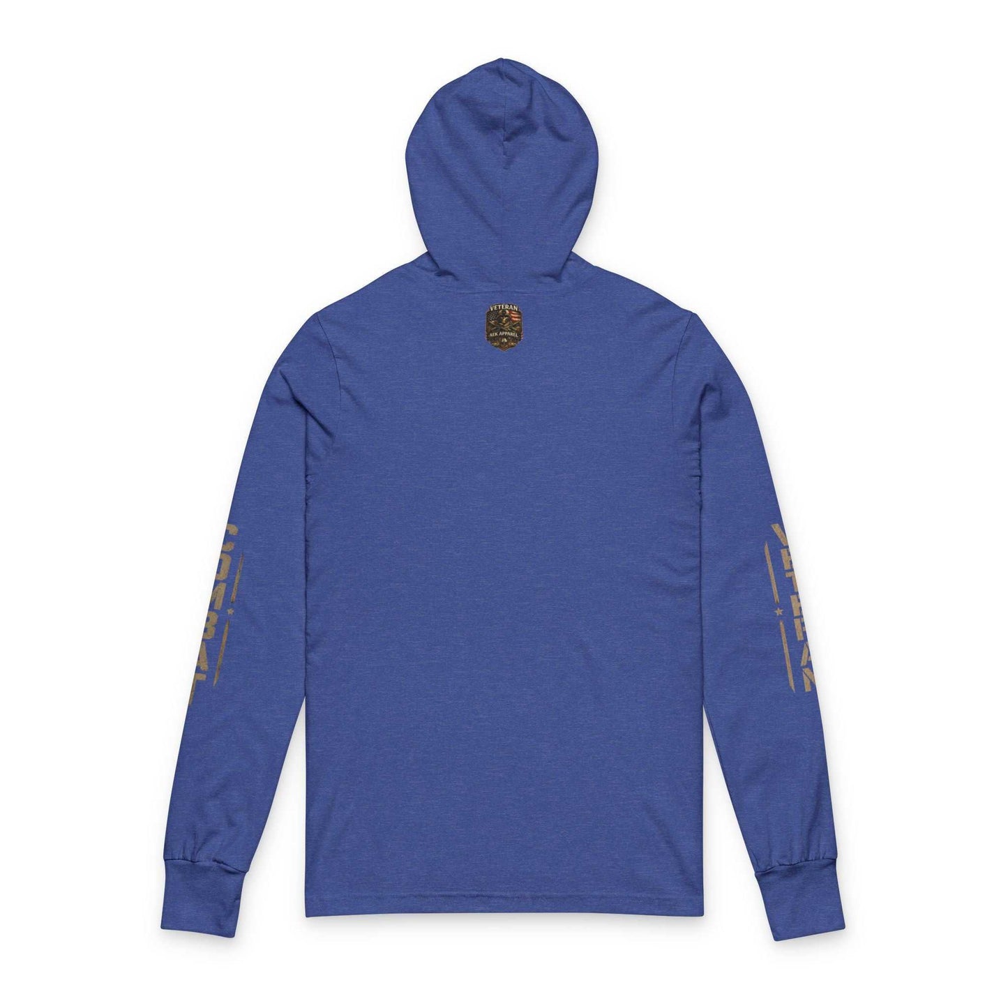 Combat Veteran Hooded Long-Sleeve Tee — Fallen Soldier Tribute Graphic