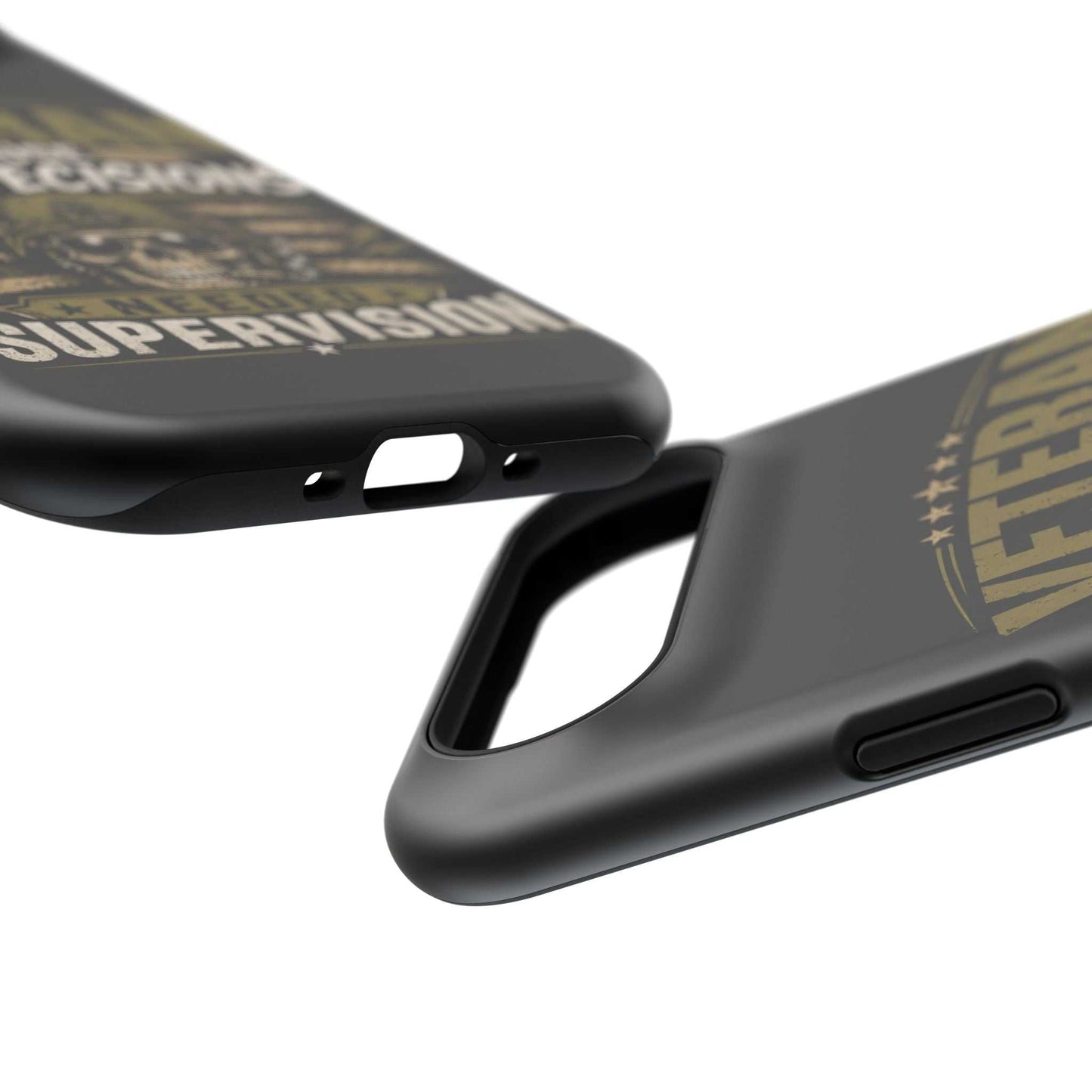 Veteran "Because Bad Decisions Needed Supervision" Impact-Resistant Phone Case