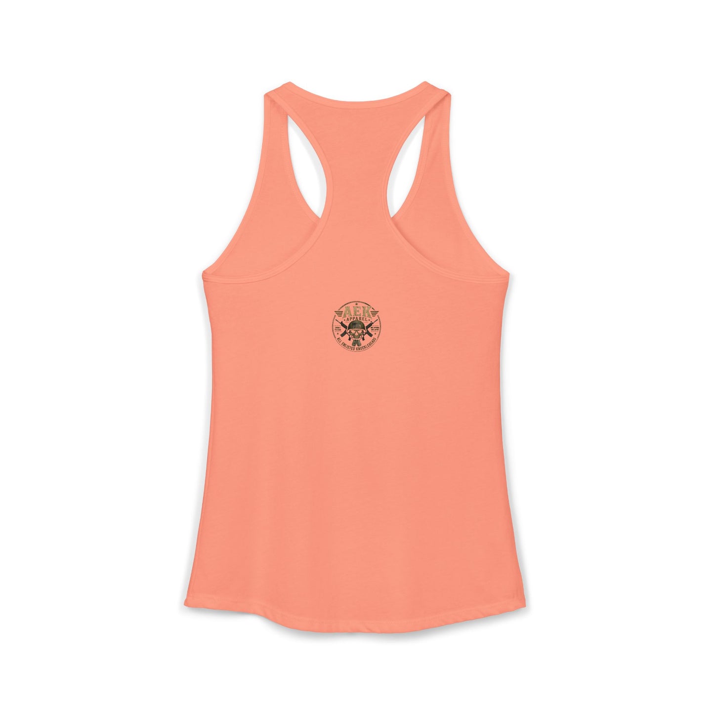 Women's Racerback Tank - "Pretty Face, Combat Mindset"