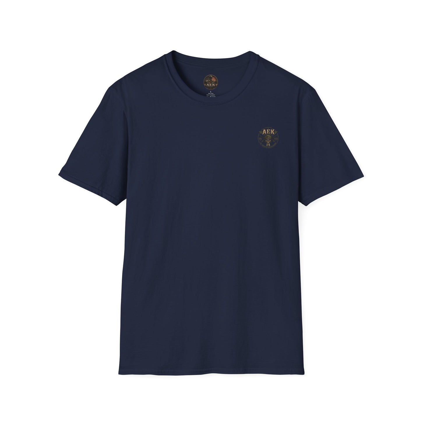 Army: Where You're Paid to Suffer T-Shirt — AEK Small Chest Logo, Coastal Surf Vibes