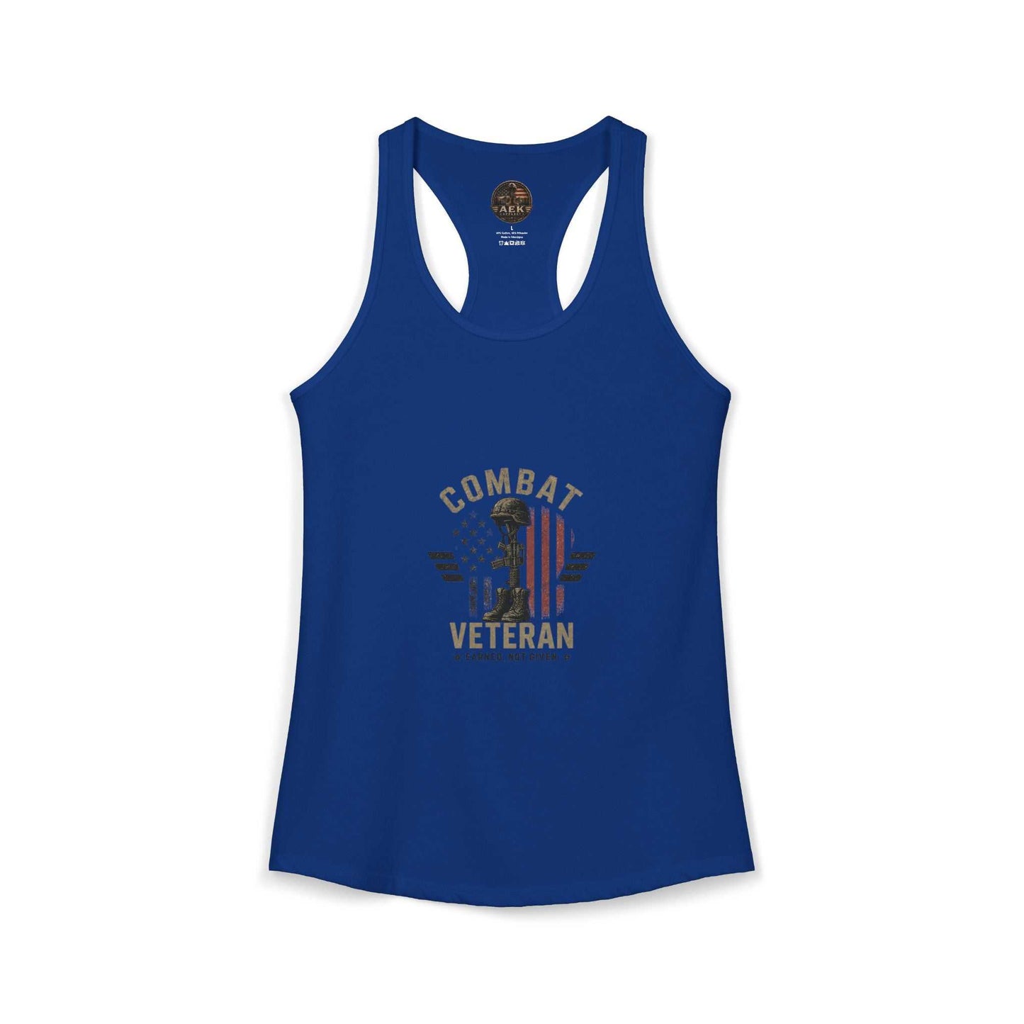 Women's Ideal Racerback Tank - 'Princess? NO! Prior Service' Combat Veteran