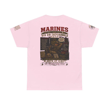 Marines Vintage Graphic Tee – 'Marines We Do Impossible' Military Shirt