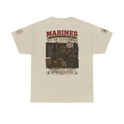 Marines Vintage Graphic Tee – 'Marines We Do Impossible' Military Shirt