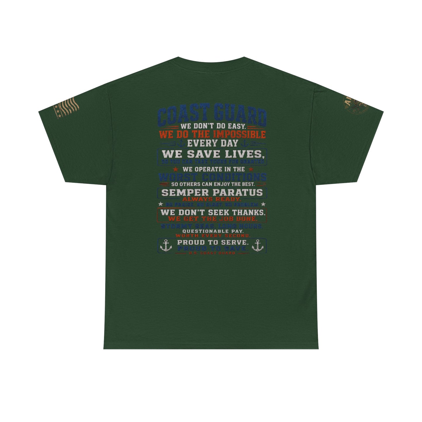 Coast Guard Tribute T‑Shirt — "We Do The Impossible" Veteran Rescue Tee