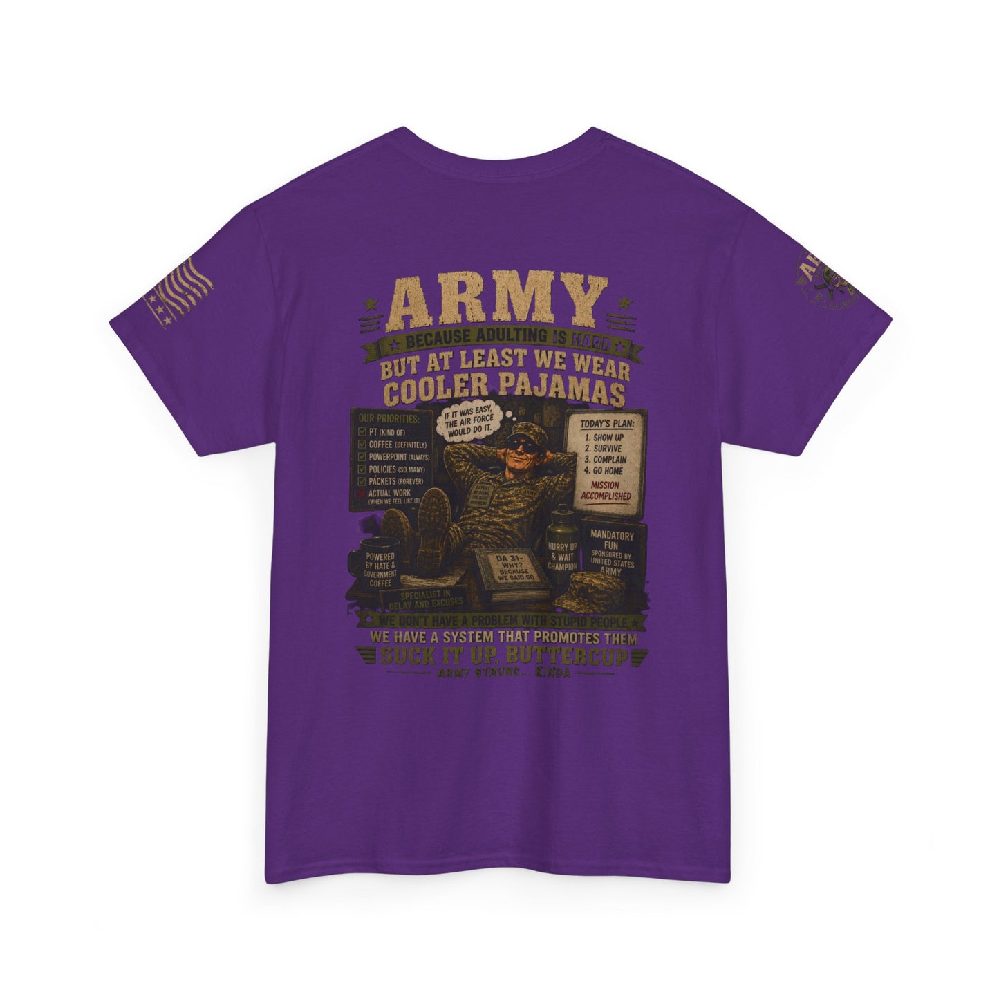 Army Vintage Graphic Tee — 'Army: Suck It Up, Buttercup' Military T‑Shirt