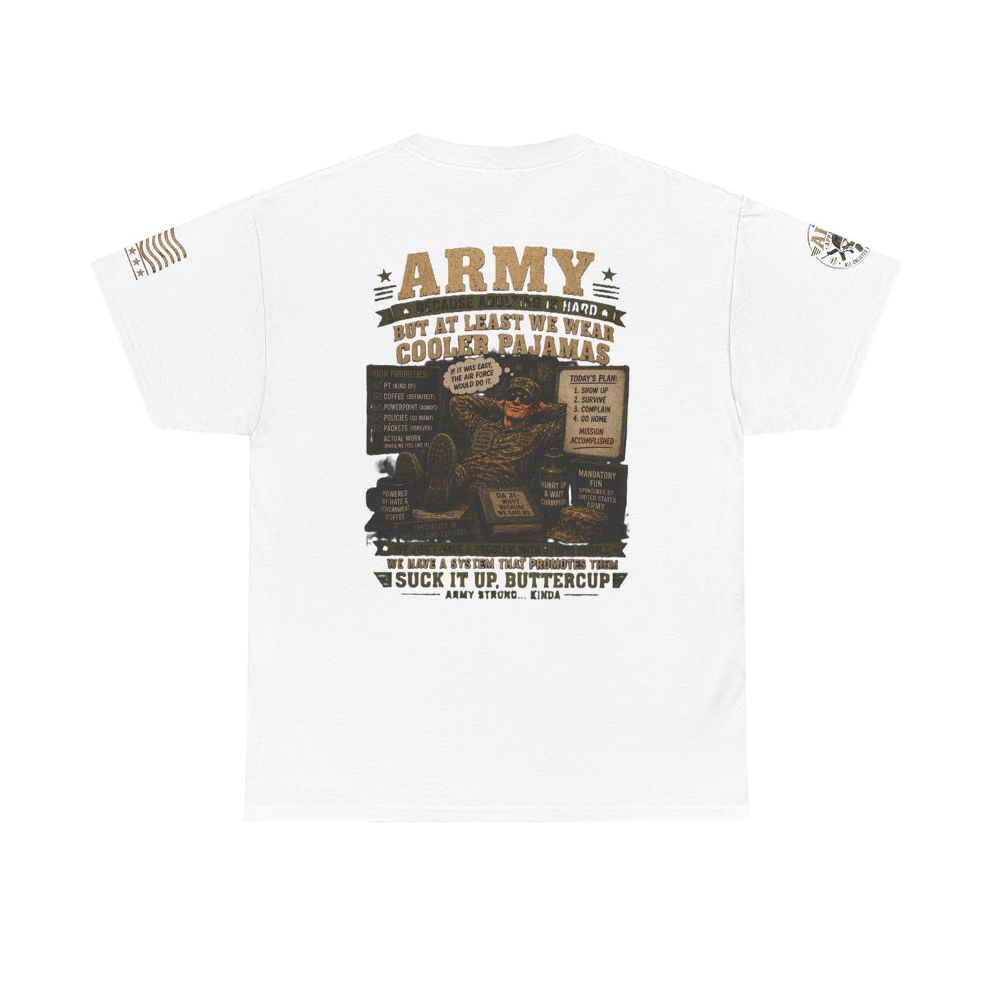 Army Vintage Graphic Tee — 'Army: Suck It Up, Buttercup' Military T‑Shirt
