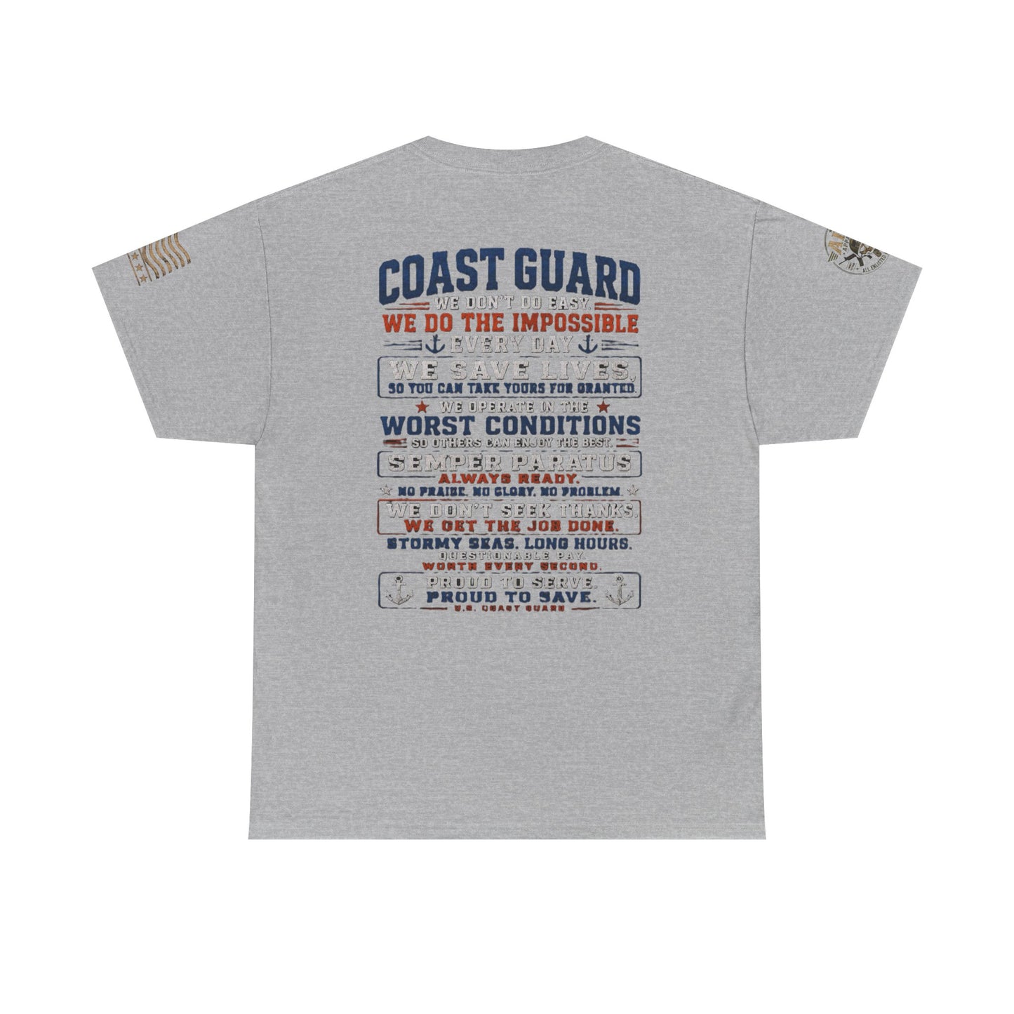Coast Guard Tribute T‑Shirt — "We Do The Impossible" Veteran Rescue Tee