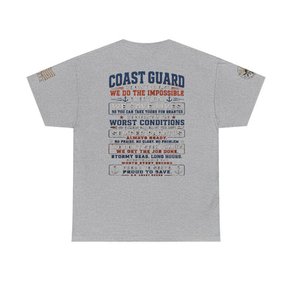 Coast Guard Tribute T‑Shirt — "We Do The Impossible" Veteran Rescue Tee