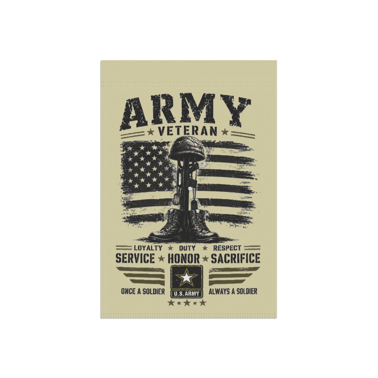 Army Veteran Garden Flag — Service, Honor & Sacrifice Memorial Banner