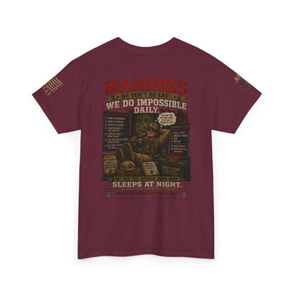 Marines Vintage Graphic Tee – 'Marines We Do Impossible' Military Shirt