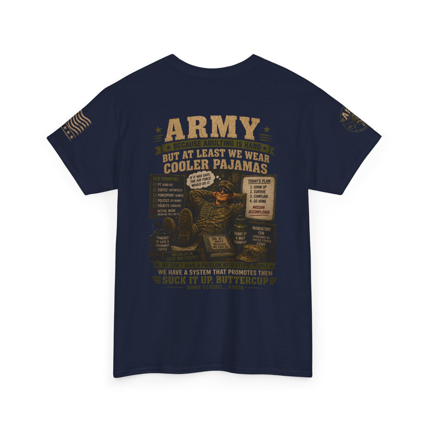 Army Vintage Graphic Tee — 'Army: Suck It Up, Buttercup' Military T‑Shirt