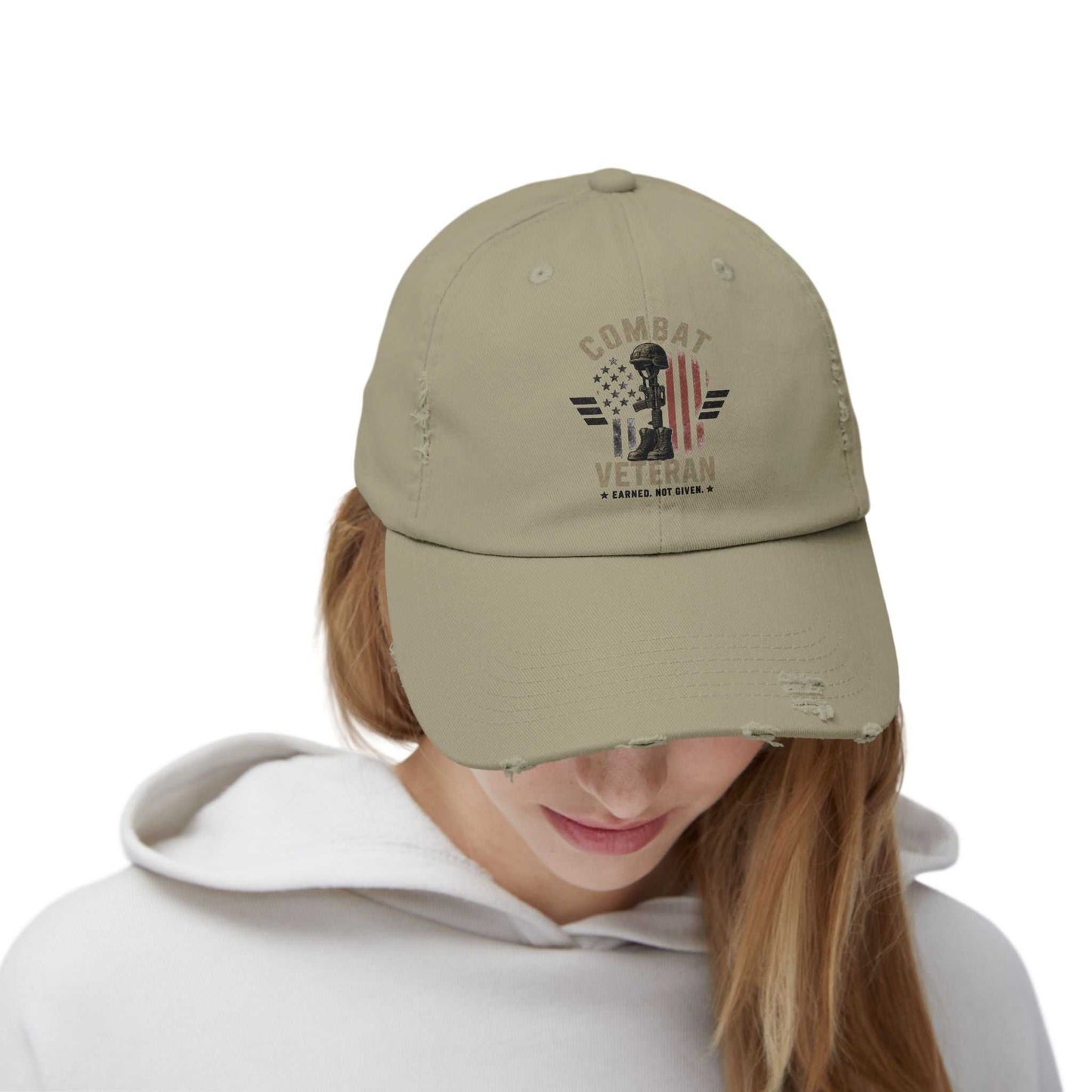 Combat Veteran Distressed Cap