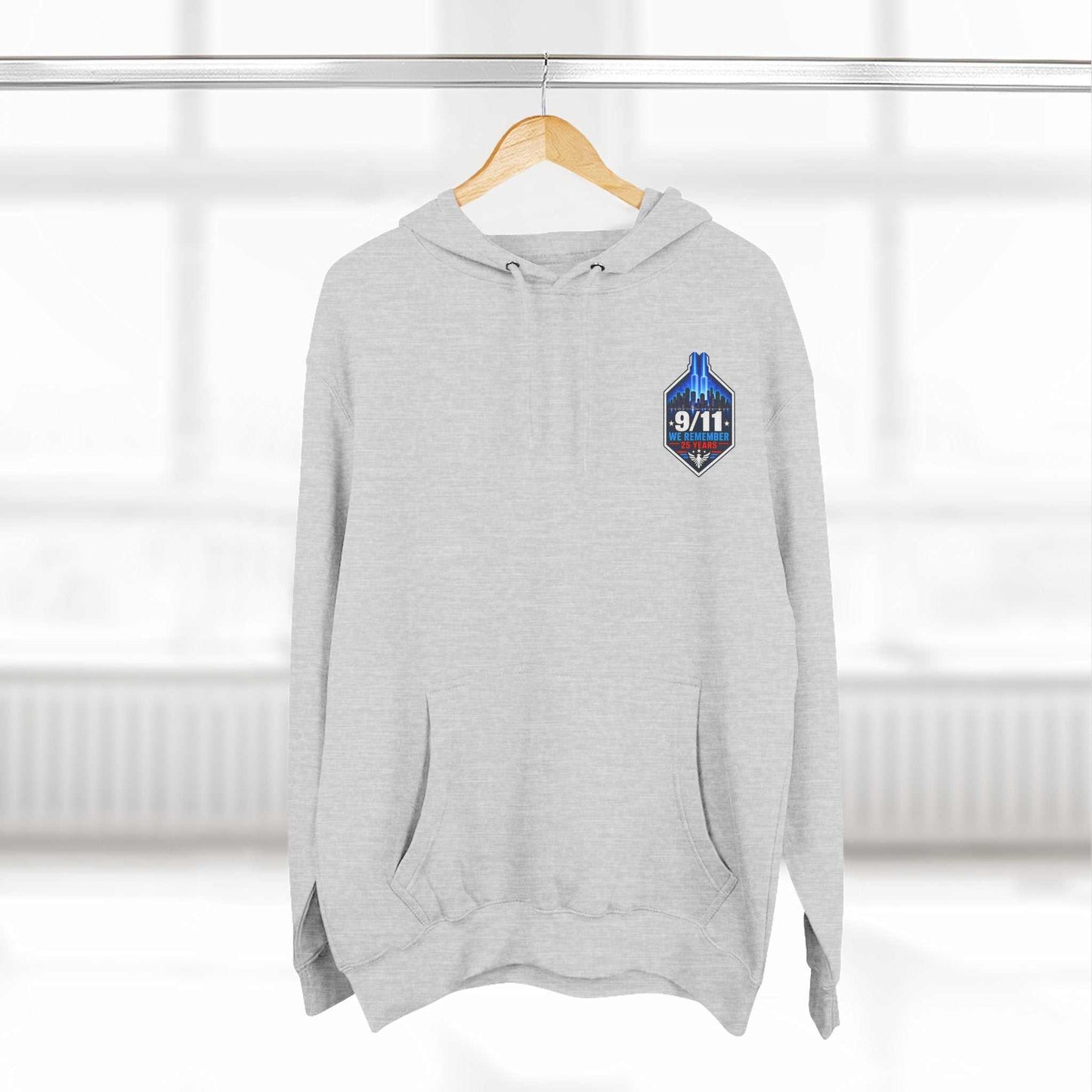 9/11 Remembrance Hoodie – We Remember 25 Years Tribute Fleece Hoodie