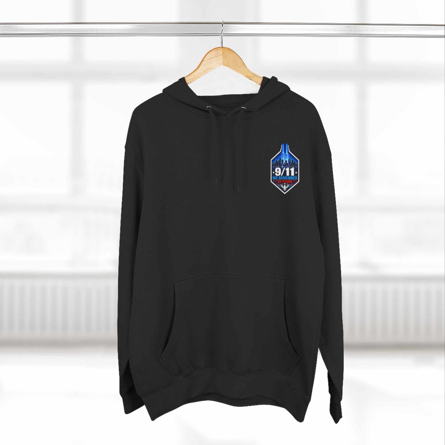9/11 Remembrance Hoodie – We Remember 25 Years Tribute Fleece Hoodie