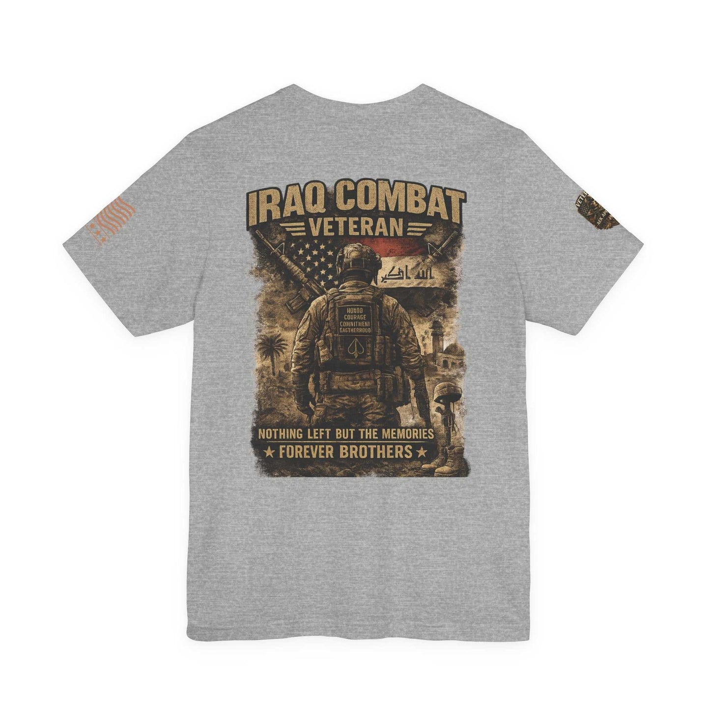 Iraq Combat Veteran T-Shirt – “Nothing Left But The Memories” Military Tribute Tee