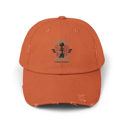 Combat Veteran Distressed Cap – American Flag Patriotic Hat