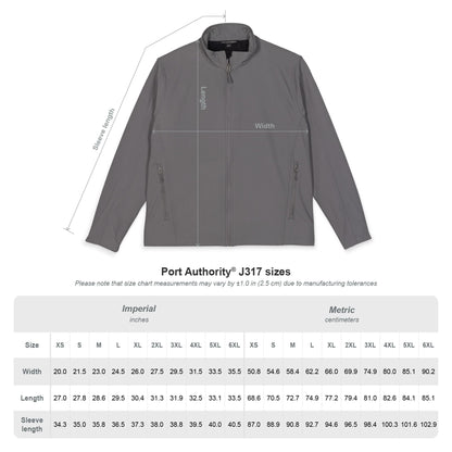Embroidered Men's Soft Shell Jacket – Classic Port Authority Windbreaker, Durable Outdoor Layer
