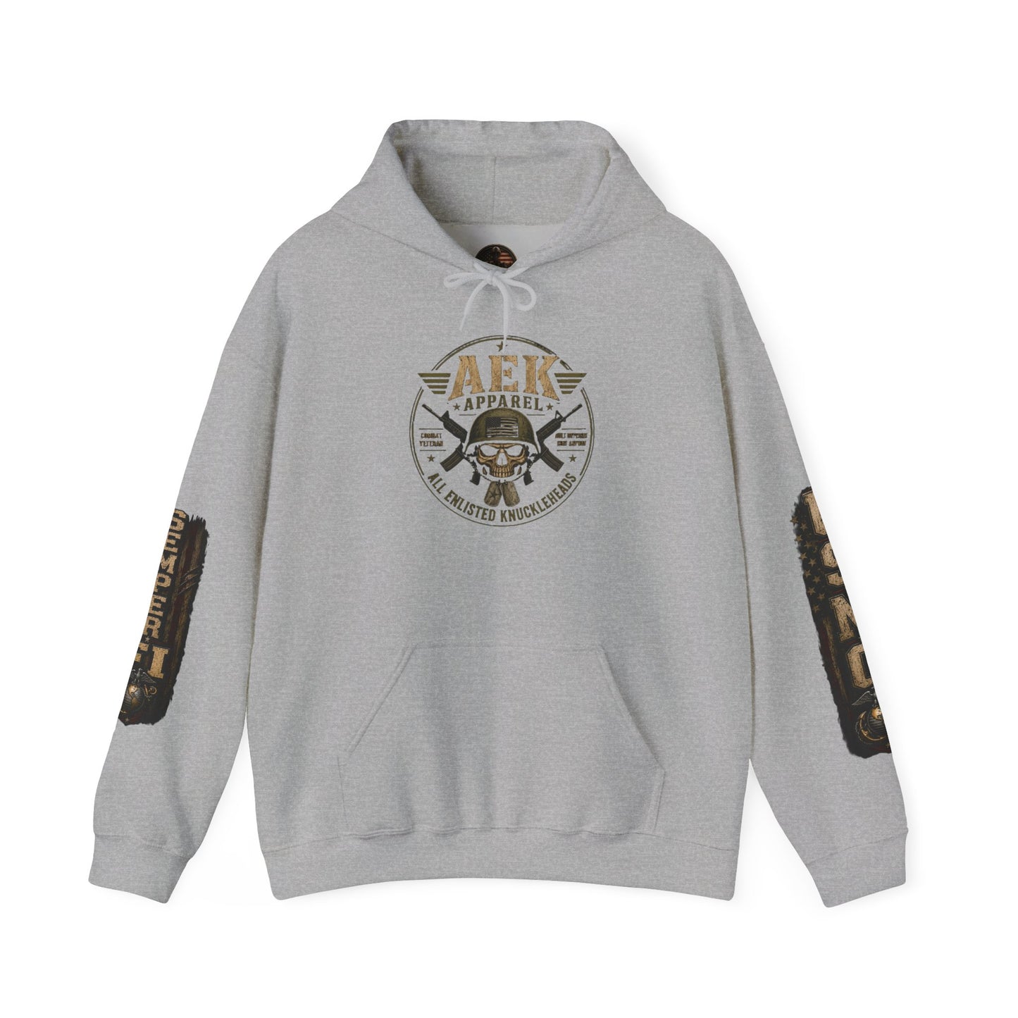 USMC Hoodie - Pride Is Forever Marine Corps Sweatshirt (AEK Skull Design)