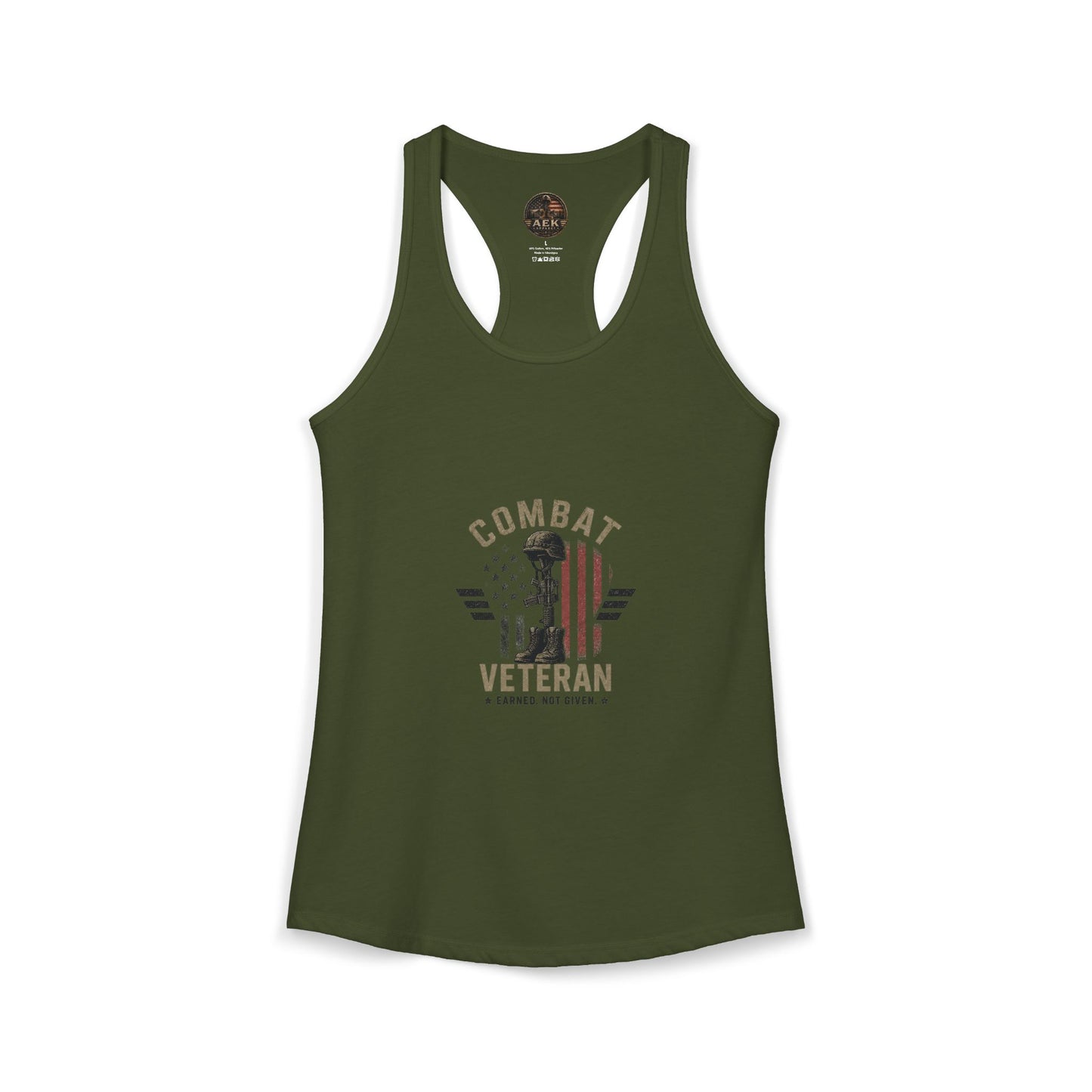 Women's Ideal Racerback Tank - 'I Am Not Perfect, I Am A Combat Veteran'
