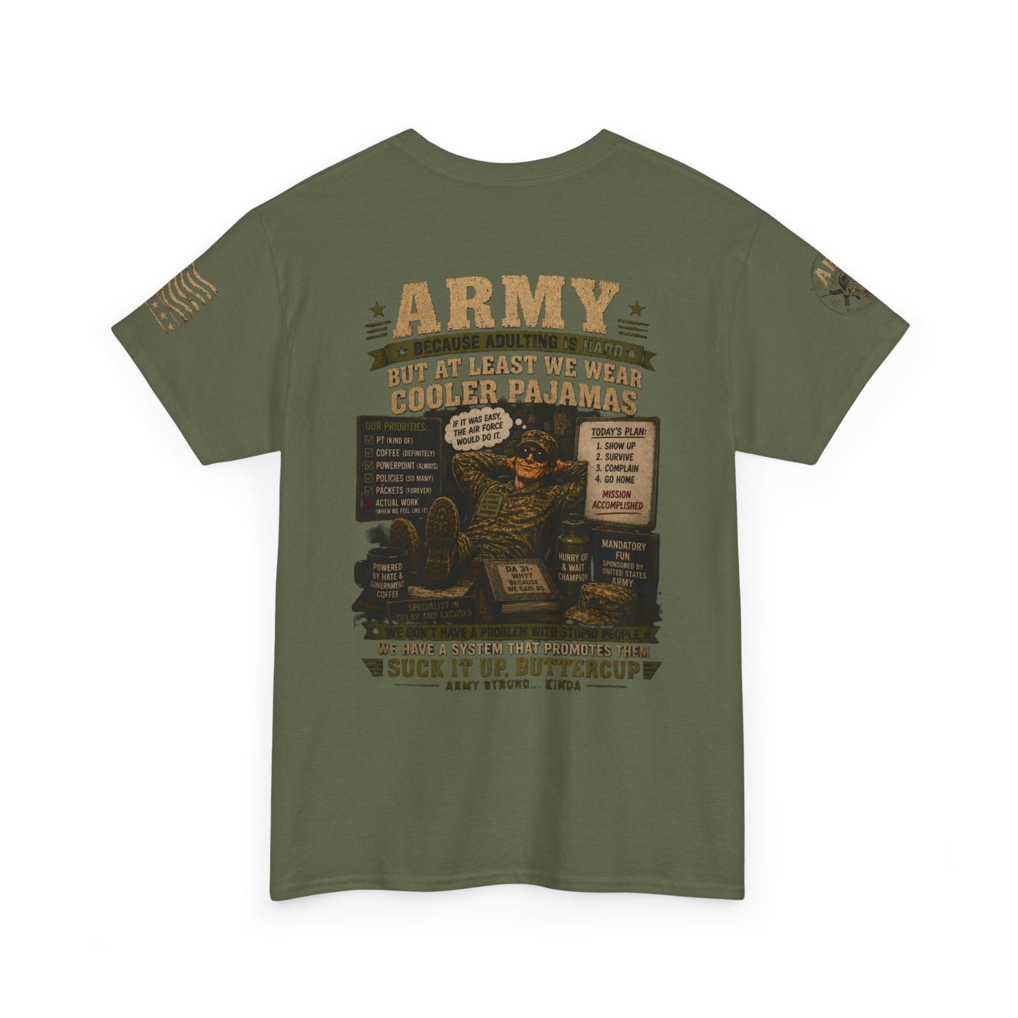 Army Vintage Graphic Tee — 'Army: Suck It Up, Buttercup' Military T‑Shirt