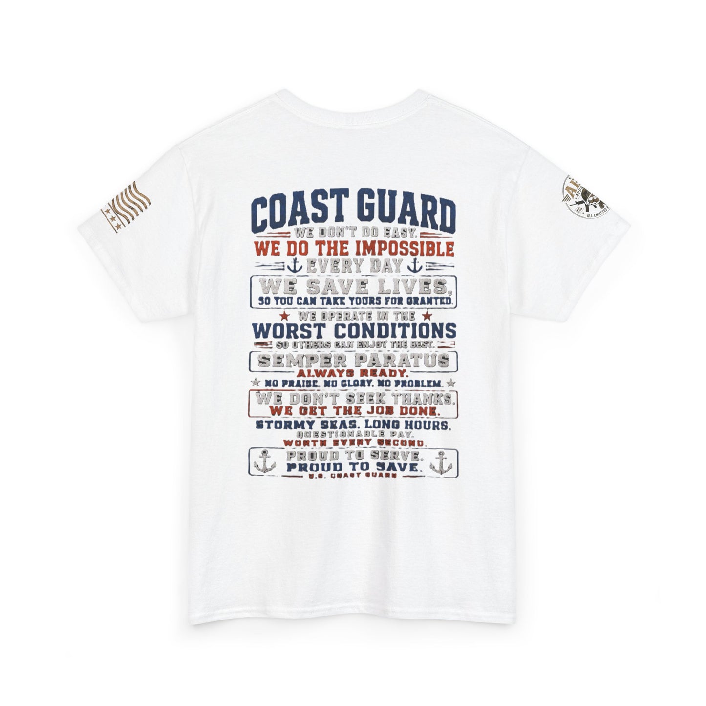 Coast Guard Tribute T‑Shirt — "We Do The Impossible" Veteran Rescue Tee