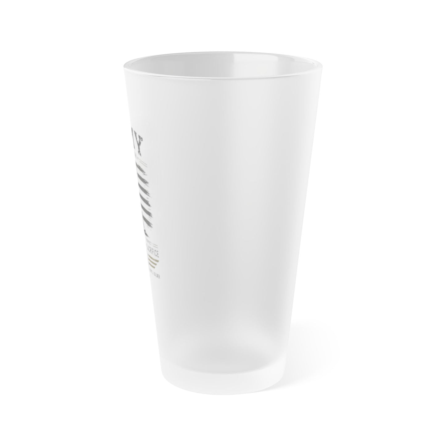 Army Veteran Frosted Pint Glass 16oz – Military Tribute Beer Cup