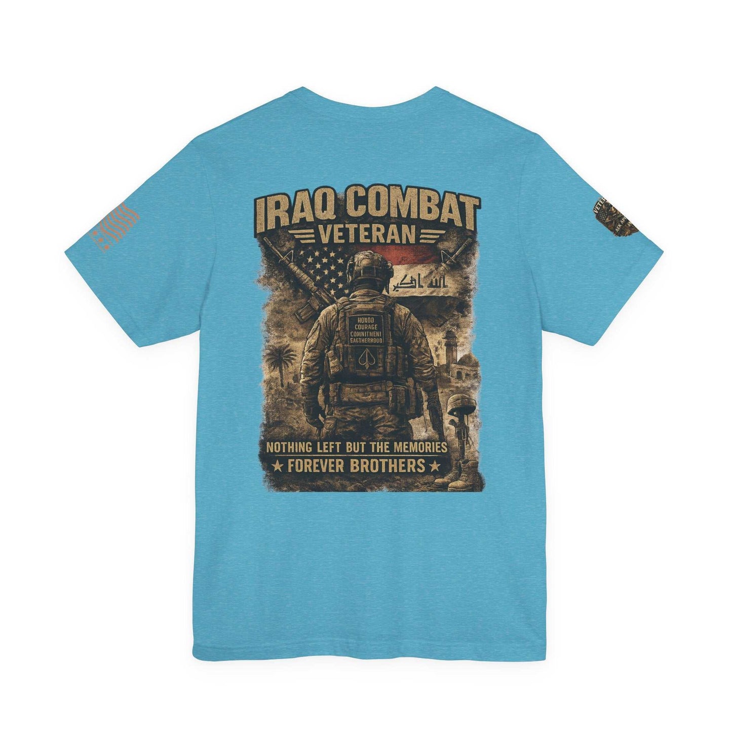 Iraq Combat Veteran T-Shirt – “Nothing Left But The Memories” Military Tribute Tee
