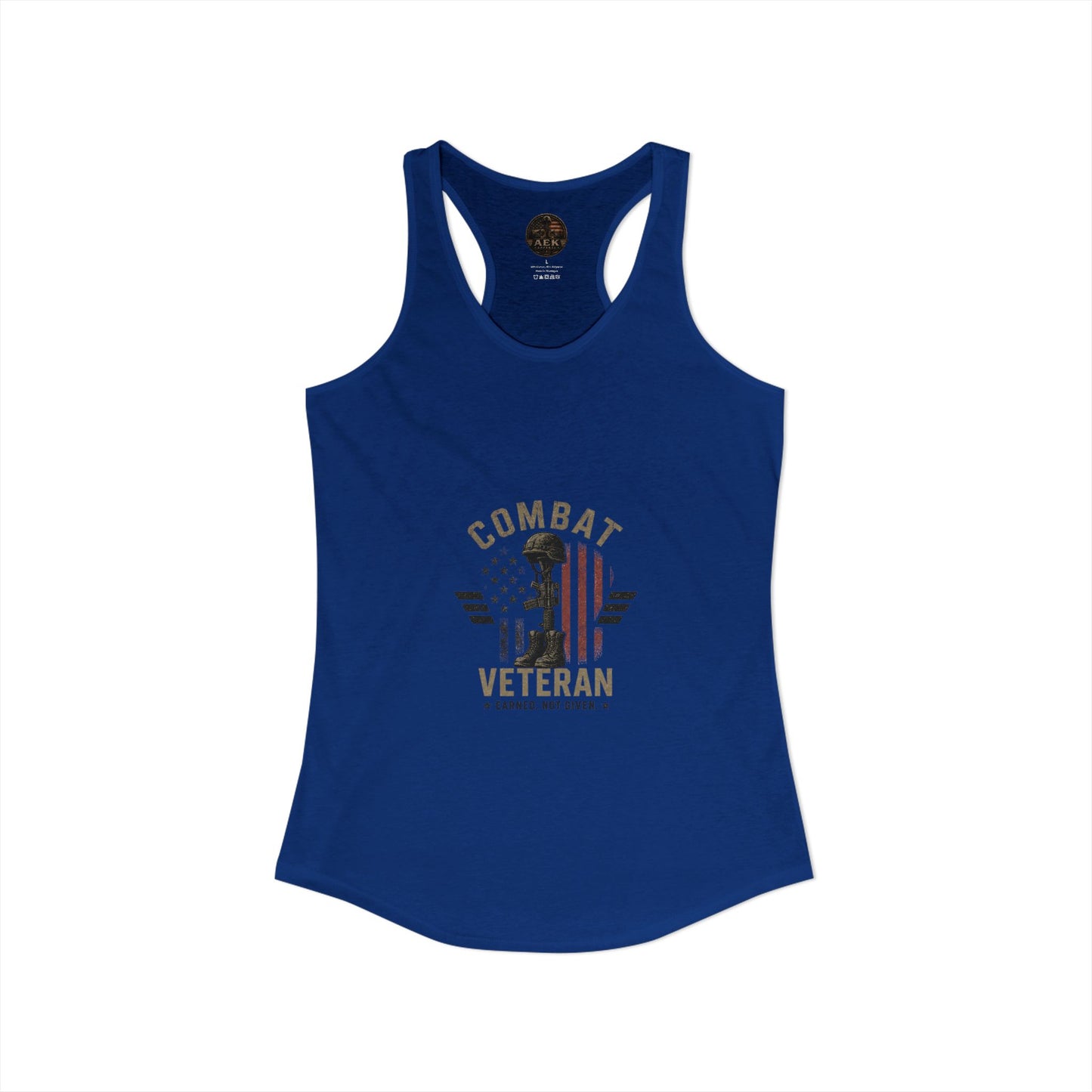Women's Ideal Racerback Tank - 'I Am Not Perfect, I Am A Combat Veteran'