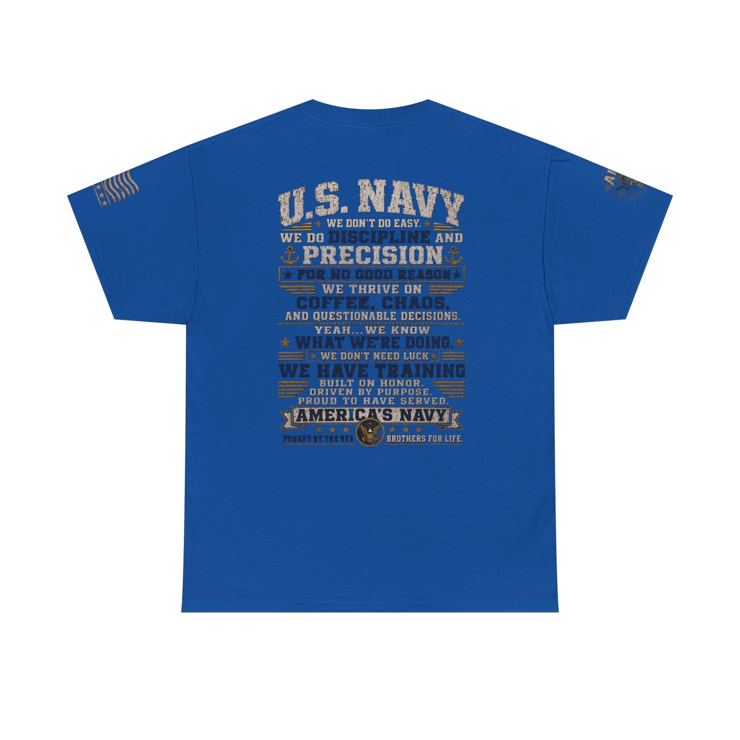 U.S. Navy Graphic Tee — Military Pride Back Print Shirt