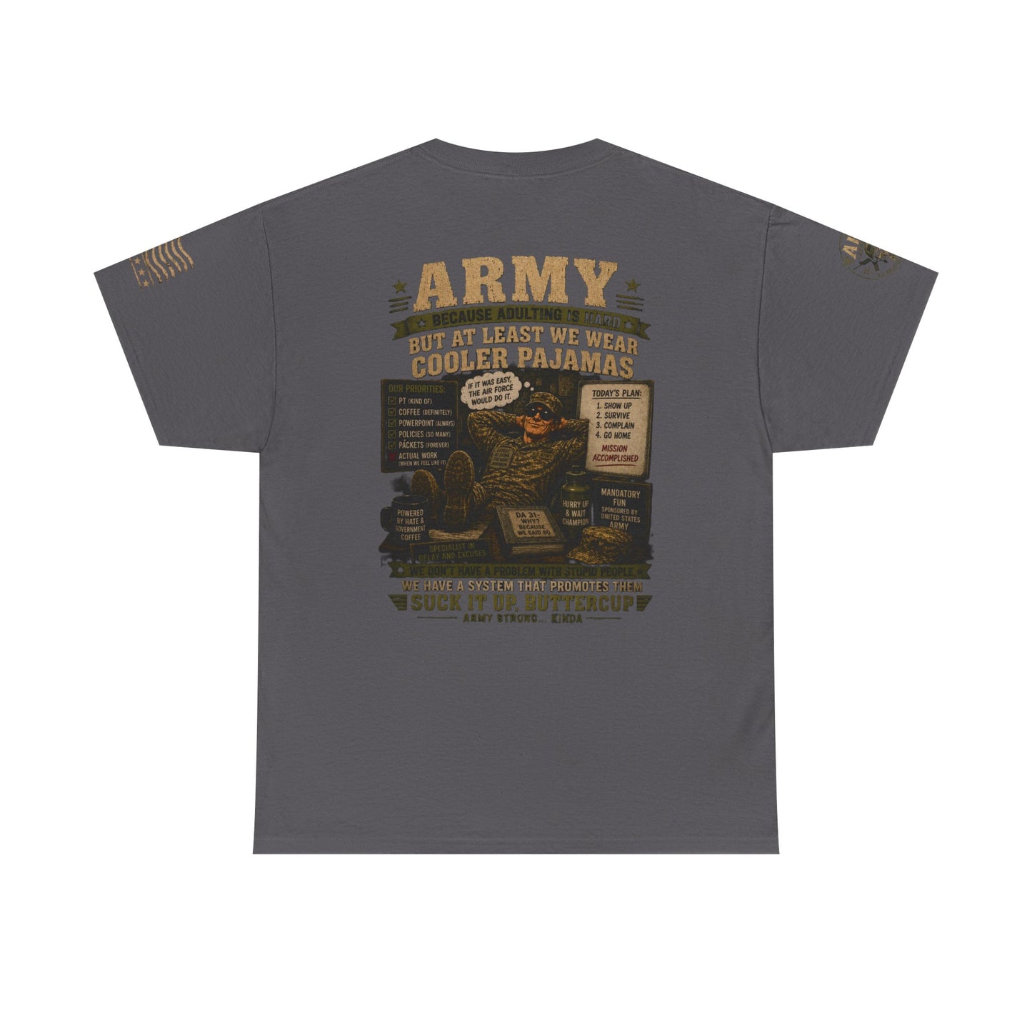 Army Vintage Graphic Tee — 'Army: Suck It Up, Buttercup' Military T‑Shirt