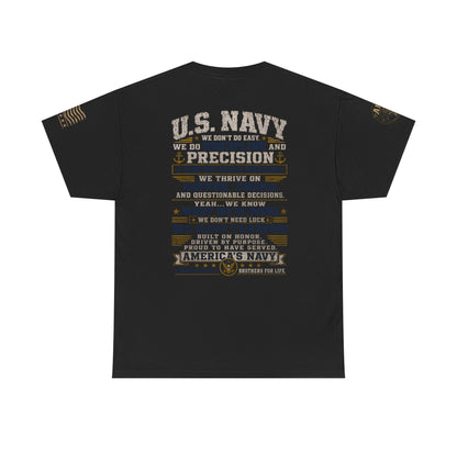 U.S. Navy Graphic Tee — Military Pride Back Print Shirt