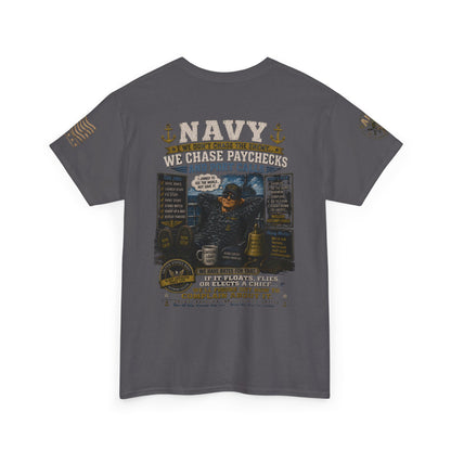 Navy Veteran Graphic Tee – 'Navy: Sea, Ports & Pride' Cotton T-Shirt