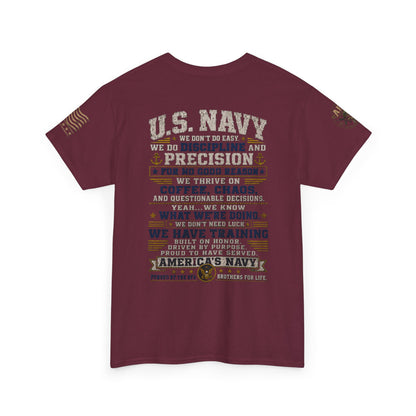 U.S. Navy Graphic Tee — Military Pride Back Print Shirt