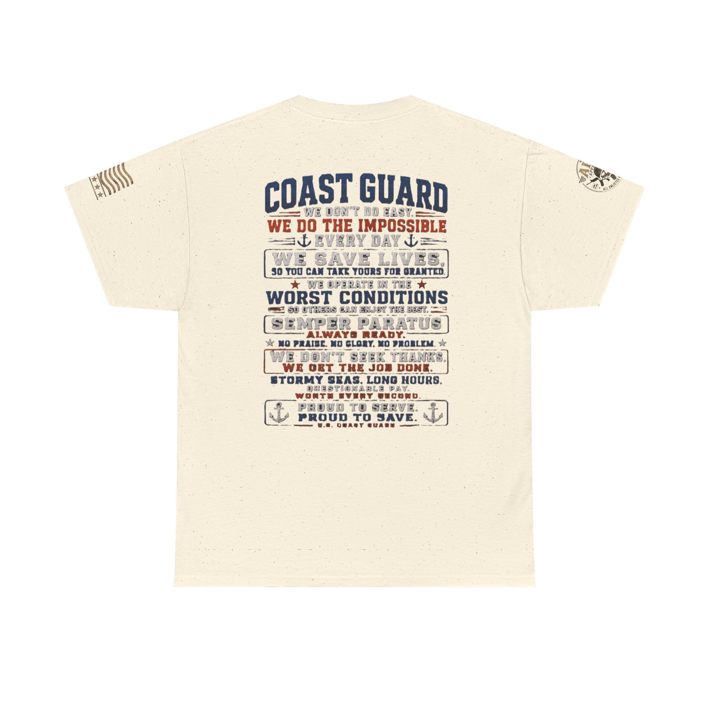 Coast Guard Tribute T‑Shirt — "We Do The Impossible" Veteran Rescue Tee