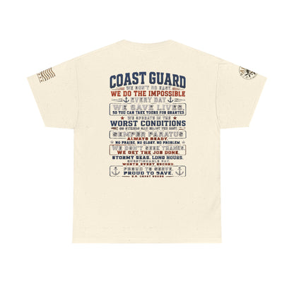 Coast Guard Tribute T‑Shirt — "We Do The Impossible" Veteran Rescue Tee