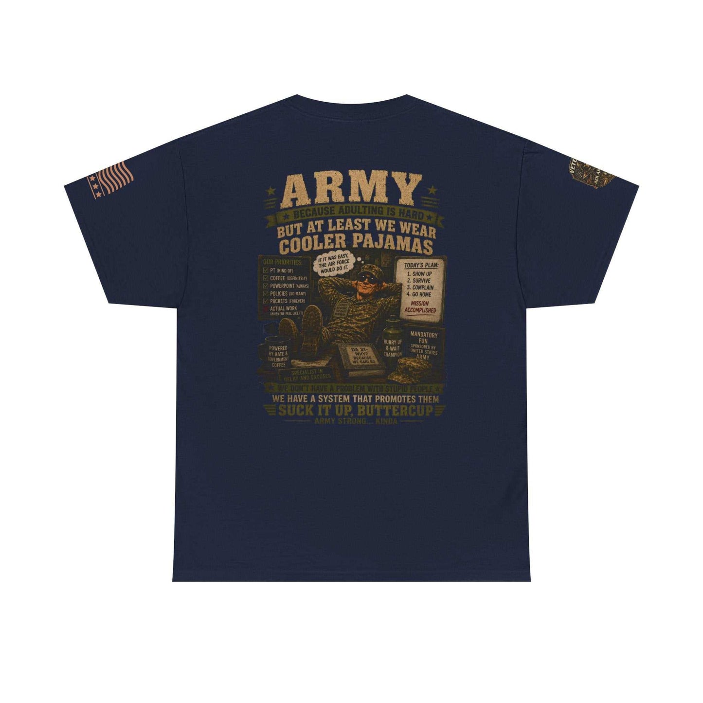 Army Vintage Graphic Tee — "Suck It Up, Buttercup" Military T-Shirt
