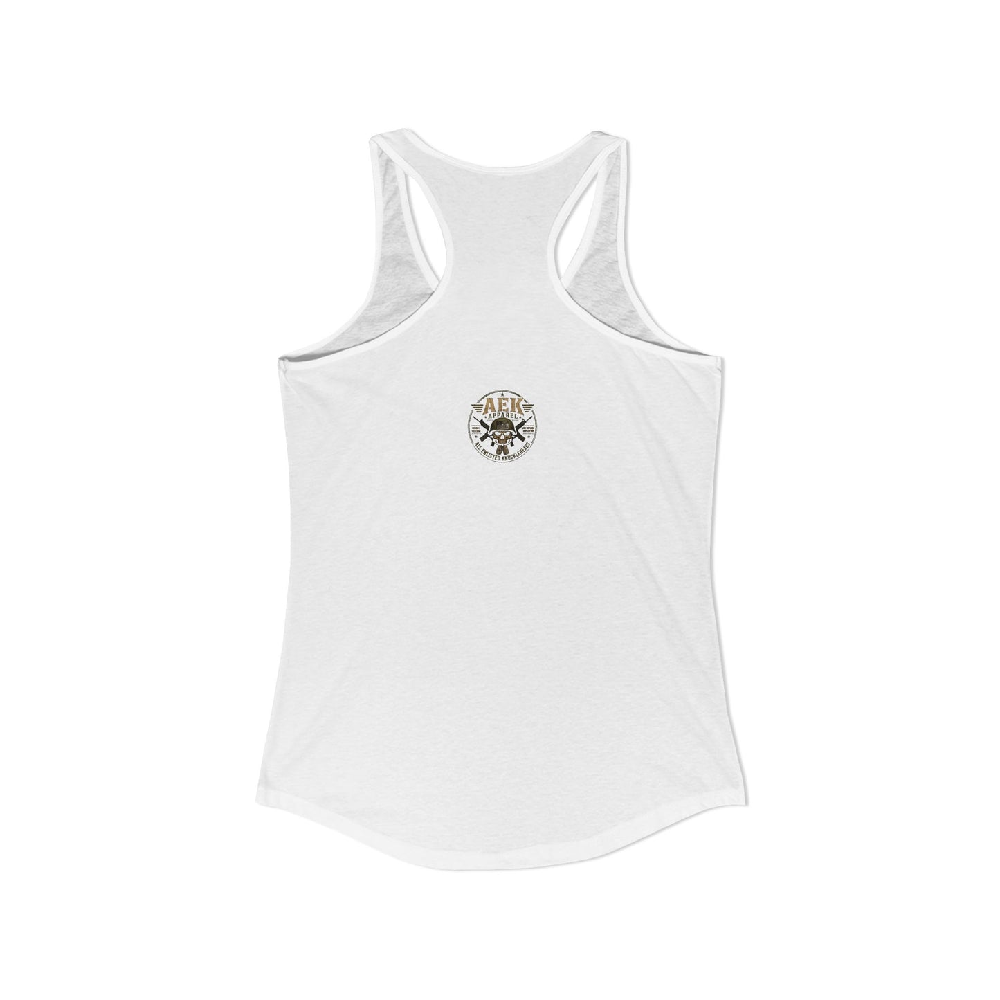 Women's Racerback Tank - "My Makeup Cost More Than My Ammo"