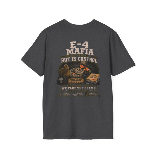 AEK Vet Badge T-Shirt with weathered patch print on lightweight cotton fabric