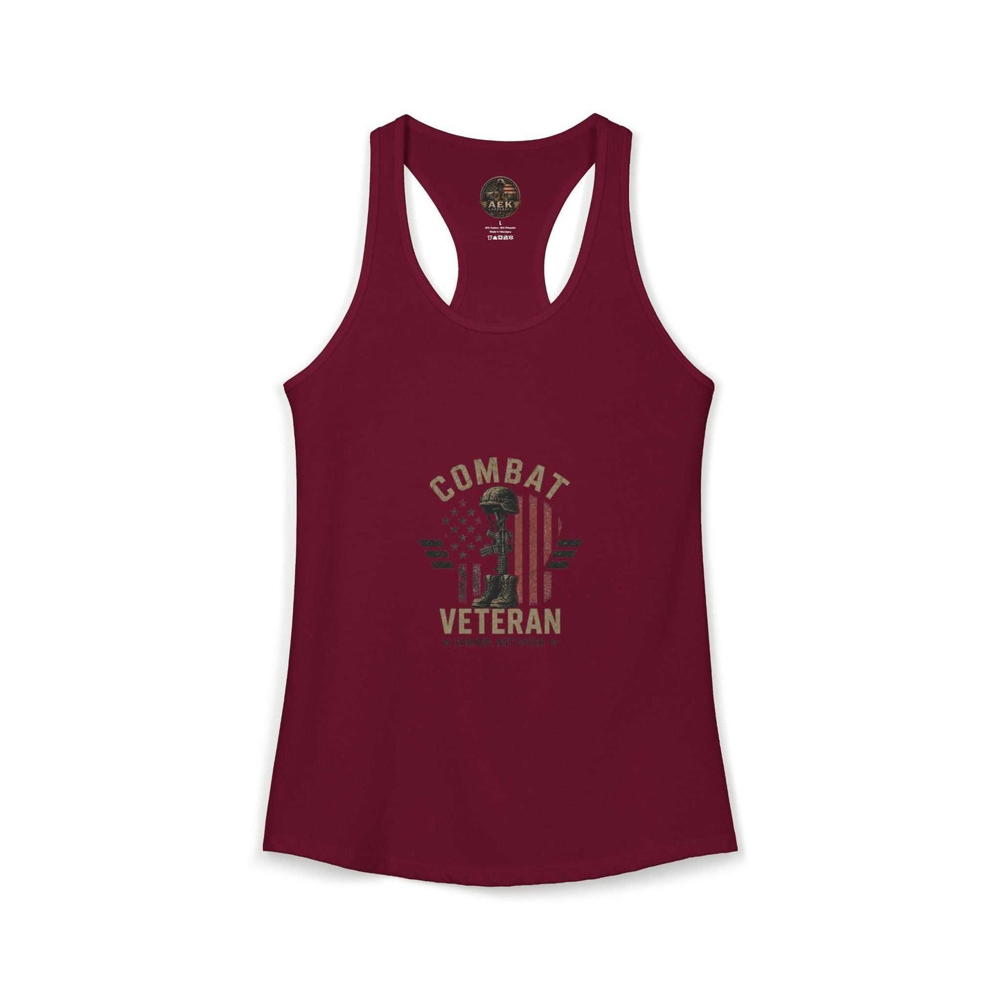 Women's Ideal Racerback Tank - 'Princess? NO! Prior Service' Combat Veteran