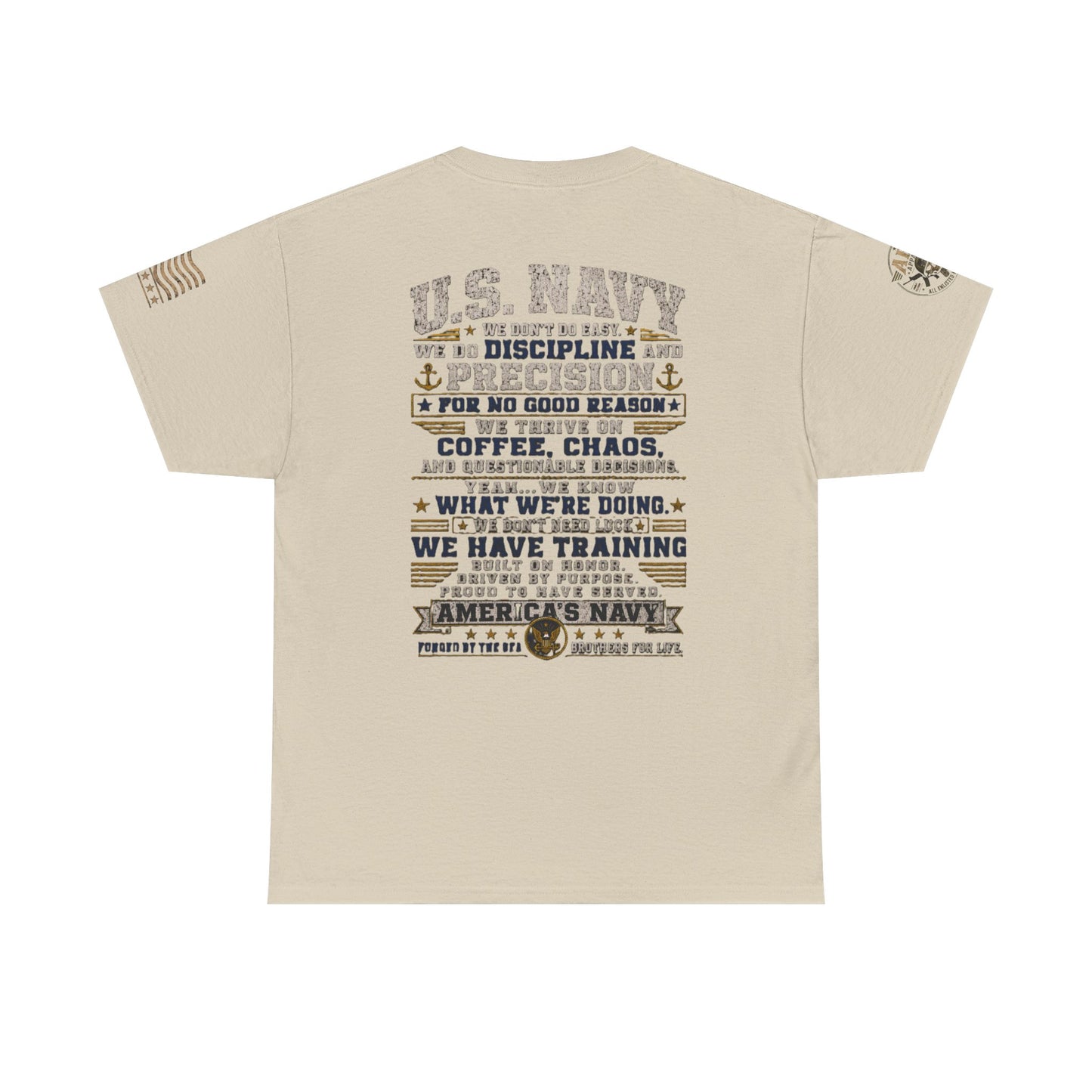 U.S. Navy Graphic Tee — Military Pride Back Print Shirt